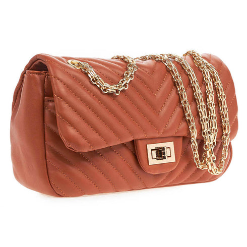 Verde Γυναικείο Τσαντάκι Βραδινό 01-1502 Κάμελ